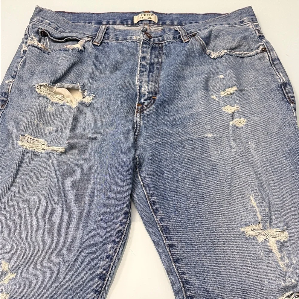 Vintage J. Crew Distressed Relaxed Fit Jeans
